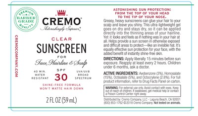 Label (Cremo Sunscreen Label)